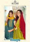 Vivanta By Mittoo Rayon Wrinkle Embroidery Kurti With Bottom Dupatta Wholesale Shop In Surat