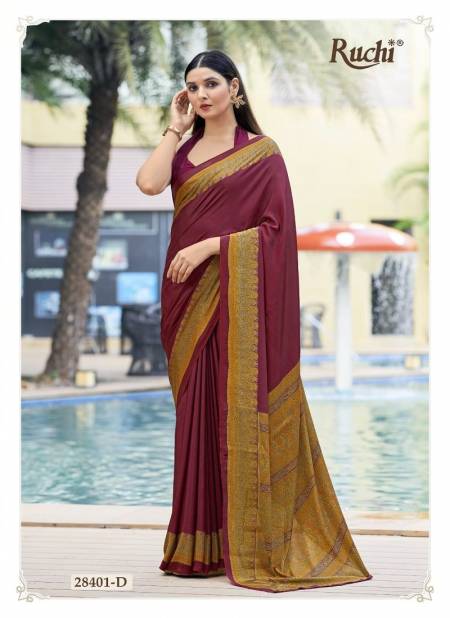 Vivanta Silk 27th Edition By Ruchi Crepe Silk Saree Order In India Catalog