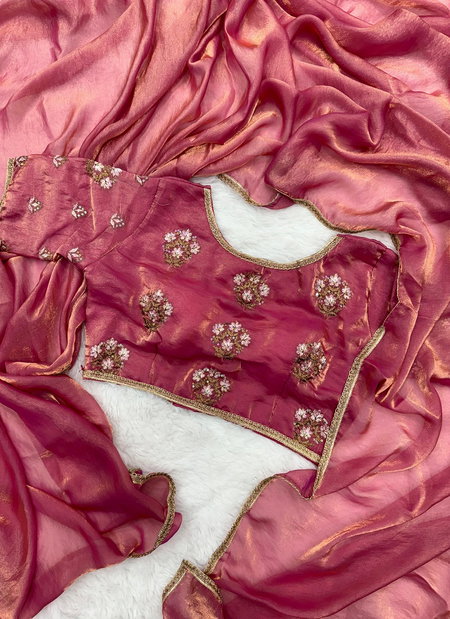Vivera Simmari Golden Tissue Soft Fancy Designer Saree Orders In India