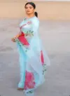 Vk 4130 Organza Silk Digital Print Saree Catalog
