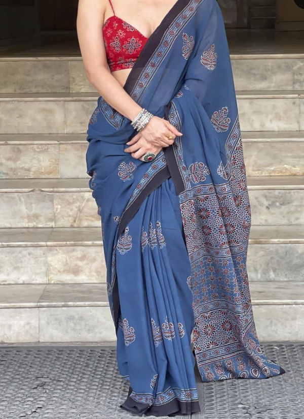 VK 4184 Chanderi Cotton Printed Daily Wear Sarees Wholesale Shop In Surat