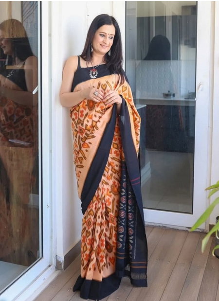 VK 4197 Soft Linen Printed Daily Wear Sarees Wholesale Market In Surat