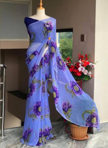 Vk4086 Georgette Digital Print Saree Wholsale Clothing Suppliers in India