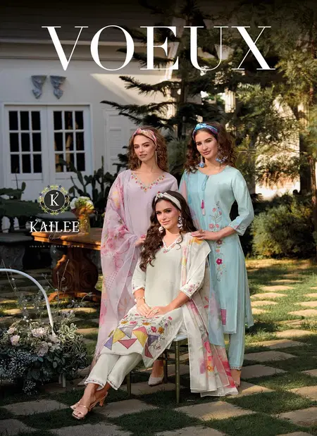 Voeux By Kailee Pure Viscose Designer Kurti With Bottom Dupatta Suppliers In India