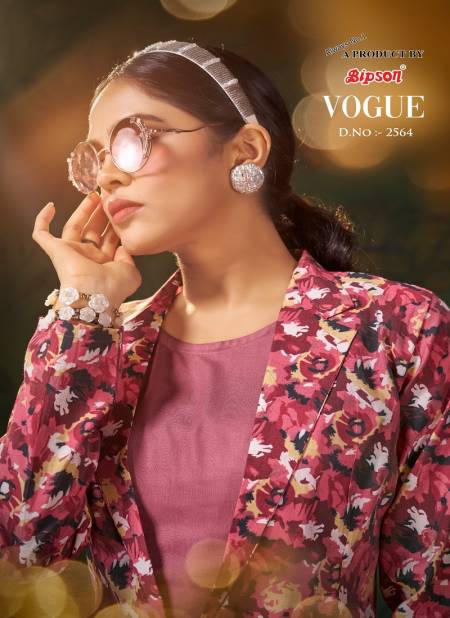 Vogue 2564 By Bipson Foil Print Cord Set Western Design Wholesale Clothing Suppliers In India
 Catalog