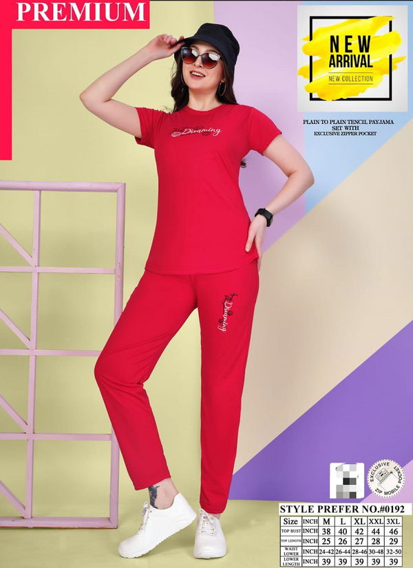 Vol At 0192 By Summer Special Soft Tencil Plain Night Suit Wholesale Online
