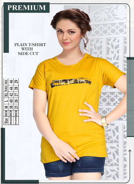 Vol At 0305 Cotton Silicon Summer Special  Ladies T Shirt Wholesale Online
