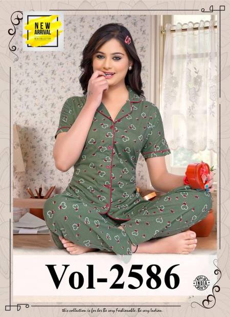 Vol Dk 2586 Summer Special Hosiery Cotton Night Suits Wholesale Market In Surat
