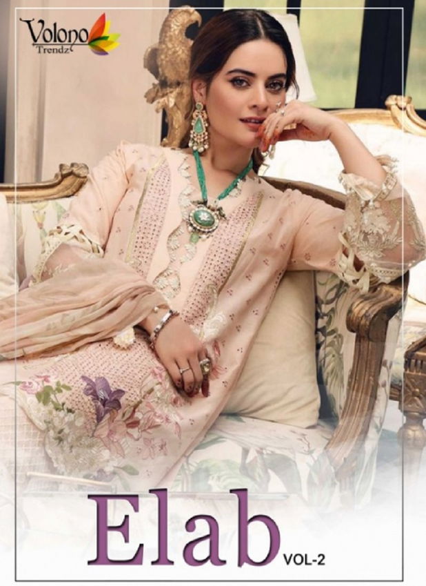 Volono Elab 2 Designer Festive Wear Cotton Embroidered Pakistani Salwar Kameez Collection
