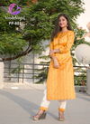 Vrede Vogel Khushiya Ethnic Wear Designer Silk Kurti With Bottom Collection
