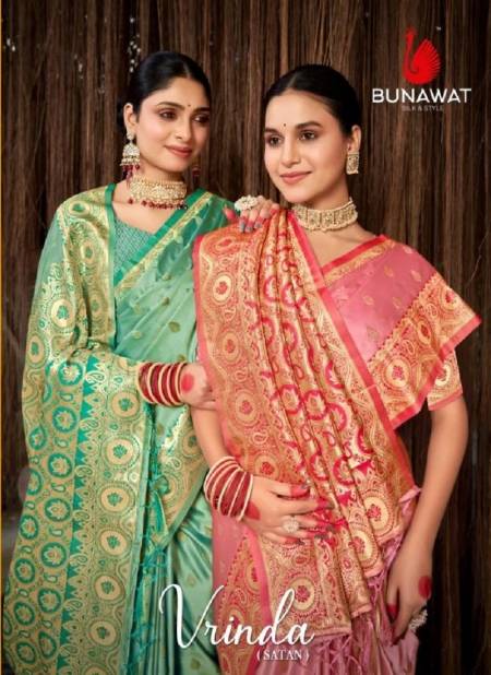 Vrinda By Bunawat Stain Silk Designer Wedding Sarees Wholesale Market In Surat
 Catalog