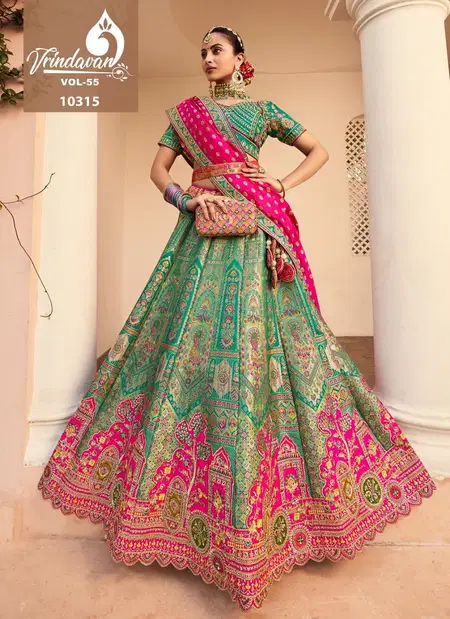 Vrindavan Vol 55 By Royal Banarasi Silk Bridal Lehenga Choli Wholesale Market