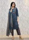 VT Designer Printed Cotton Kurti With Bottom Dupatta Wholesale Shop In Surat
