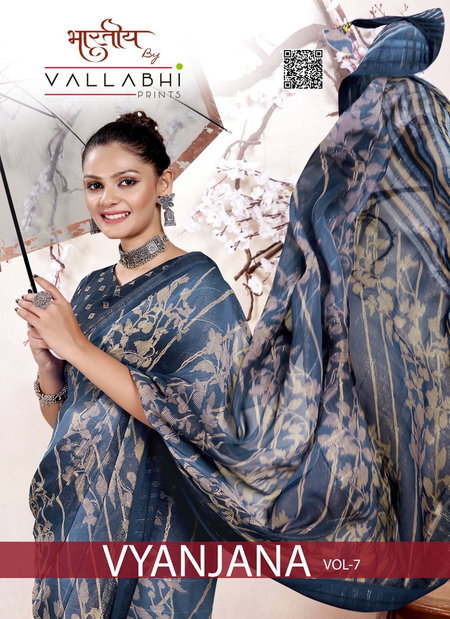 Vyanjana Vol 7 By Vallabhi Printed Georgette Sarees Wholesale Shop In Surat
