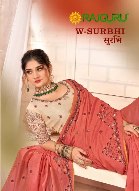 W Surbhi By Rajguru Cotton Embroidery Wholesale Daily Wear Saree In India