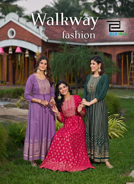 Walkway Fashion By Blue Hills Rayon Online Anarkali Gown Wholesale