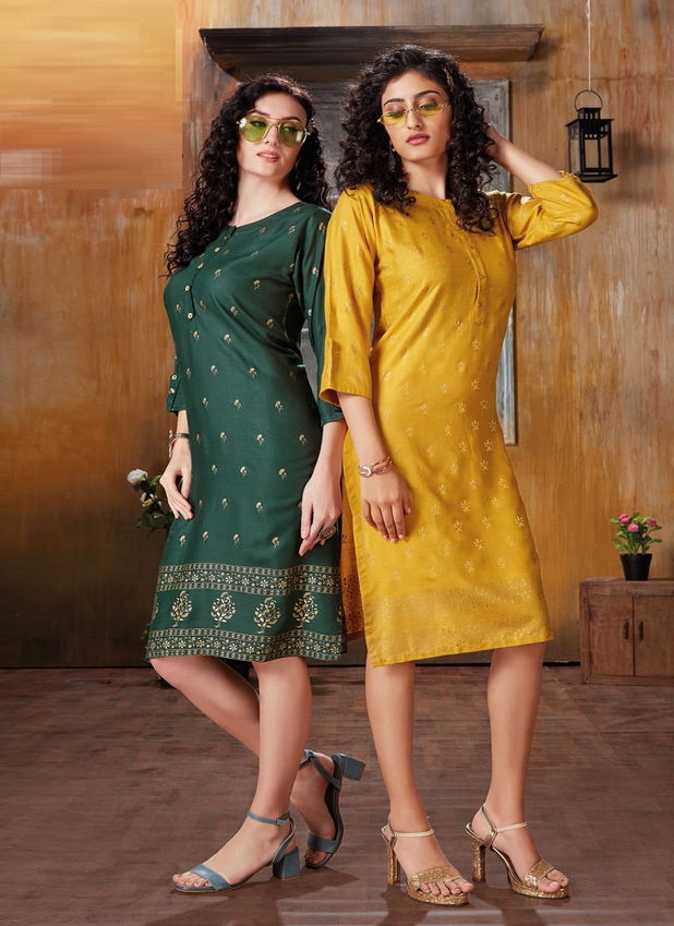 We Tracy Fancy Regular Wear Rayon Printed Kurti Collection