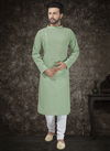 Green Cotton MI 33 Kurta Pajama