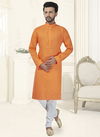 Orange Cotton Kurta MI 025
