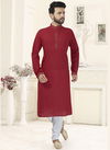 Red Cotton Kurta MI 32