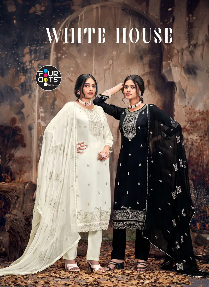 White House By Four Dots Viscose Designer Salwar Kameez Wholesale In India Catalog