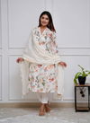 White Sitara By Fvd Muslin Designer Kurti With Bottom Dupatta Order In India