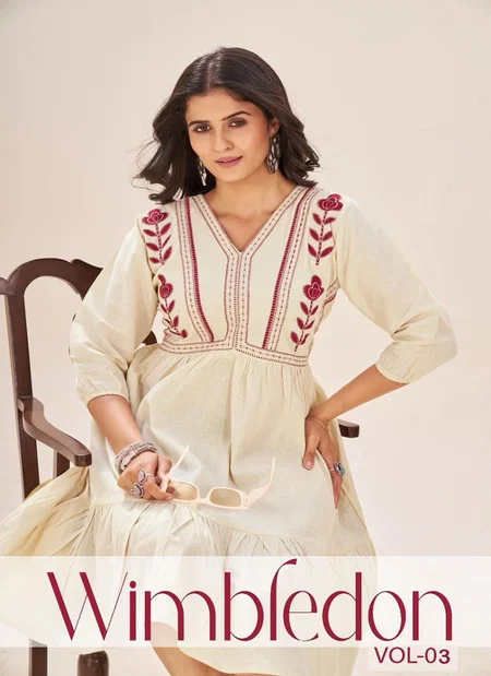 Wimbledon Vol 3 By Blue Hills Cotton Flex Online Designer Kurtis Wholesale