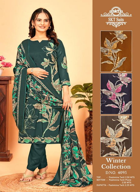 Winter Collection 4095 By Sk Pashmina Printed Surat Dress Material Wholesale Shop In Surat Catalog