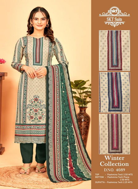 Winter Collection 4089 By Sk Pashmina Printed Surat Dress Material Wholesale Market Catalog