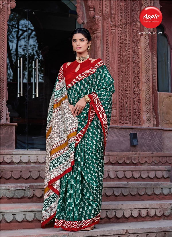 Womaniya Vol 29 By Apple Printed Daily Wear Bhagalpuri Sarees Catalog
