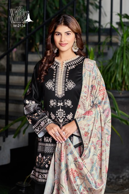 Wonder Woman W 2134 Color Imported Satin Salwar Kameez