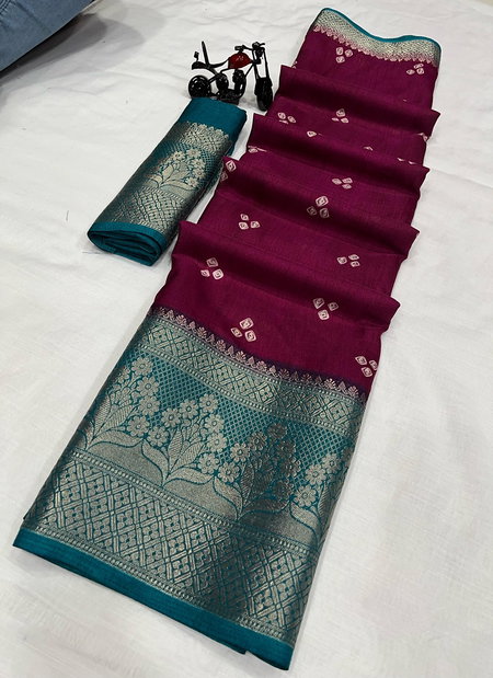 Wow Bandhej Printed Jacquard Border Dola Silk Sarees Wholesale Price In Surat