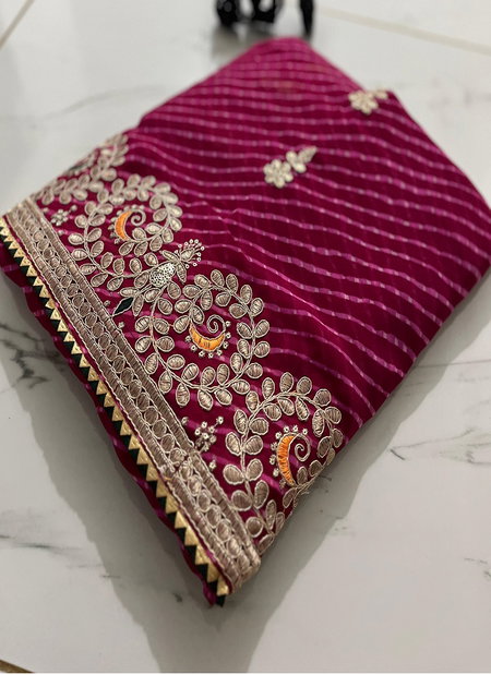 Wow Designer Lehriya Georgette Wedding Sarees Wholesale Shop In Surat
