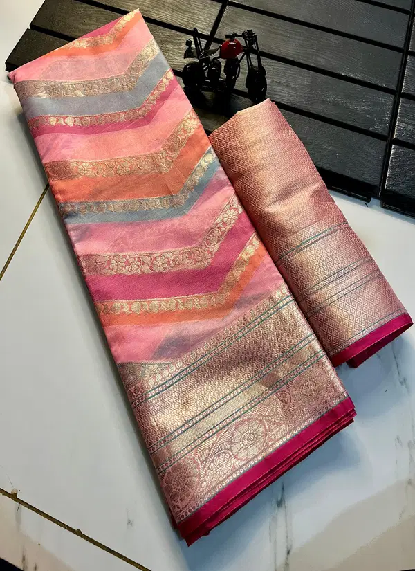 Wow Fancy Silk Lehriya Wholesale Saree Suppliers In Mumbai