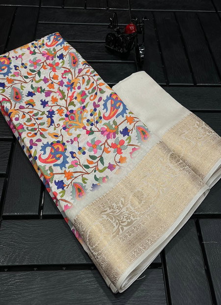 Wow Printed Designer Kalamkari Dola Silk Sarees Wholesale Price In Surat