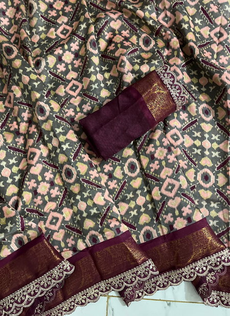 Wow Printed Tushar Silk Designer Saree Order In India 