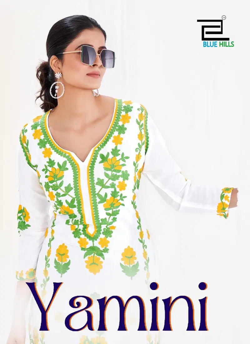 Yamini By Blue Hills Rayon Designer Kurtis Wholesale Shop In Surat