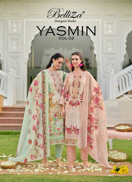 Yasmin Vol 2 By Belliza Cotton Digital Wholesale Dress Material Suppliers In Mumbai
