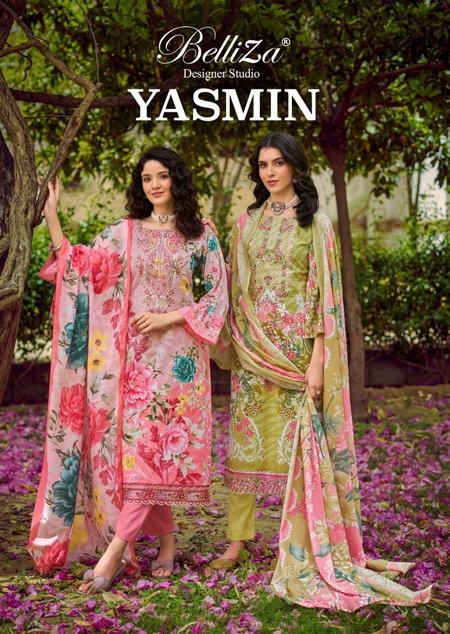 Yasmin By Belliza Cotton Digital Printed Dress Material Wholesale In India