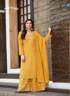 Y.c Galaxy Latest Fancy Casual Wear Georgette Top And Bottom With Heavy Chiffon Dupatta Dress Material Collection