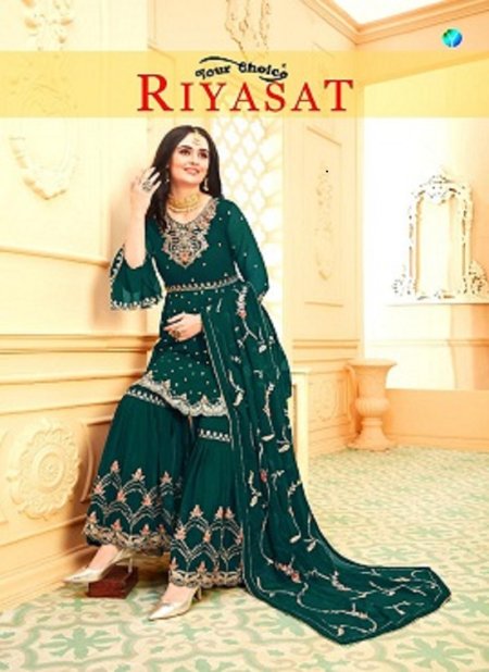 Y.C Riyasat Latest Designer FAncy Wedding Wear Blooming Georgette ...