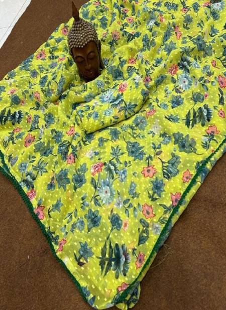 Yellow Rose By DAC Floral Butti Readymade Saree Wholesaler In India