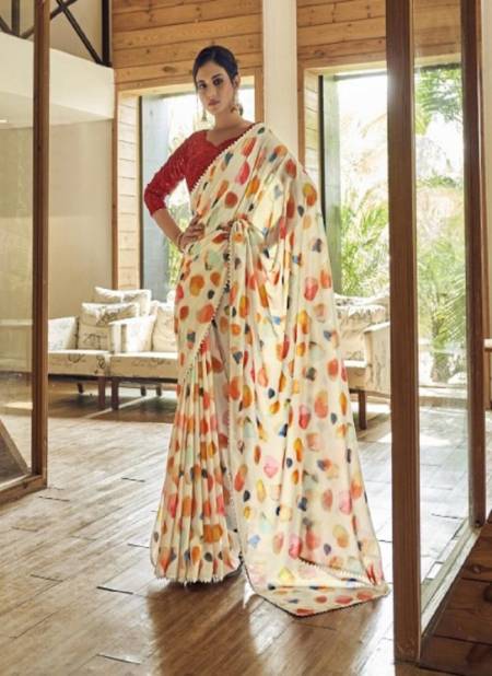 Ynf Muslin Sequence Fancy Ethnic Wear Silk Printed Saree Collection