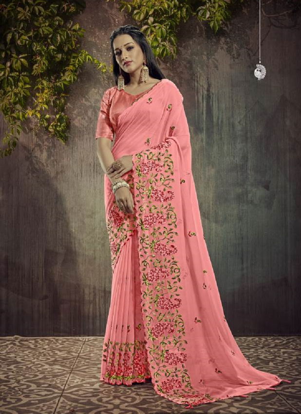 Ynf Pristi Heavy Designer Festive Wear Georgette Designer Saree Collection