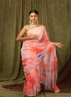 Ynf Tie Dye Silk 1 Latest Fancy Party Wear Organza Saree Collection