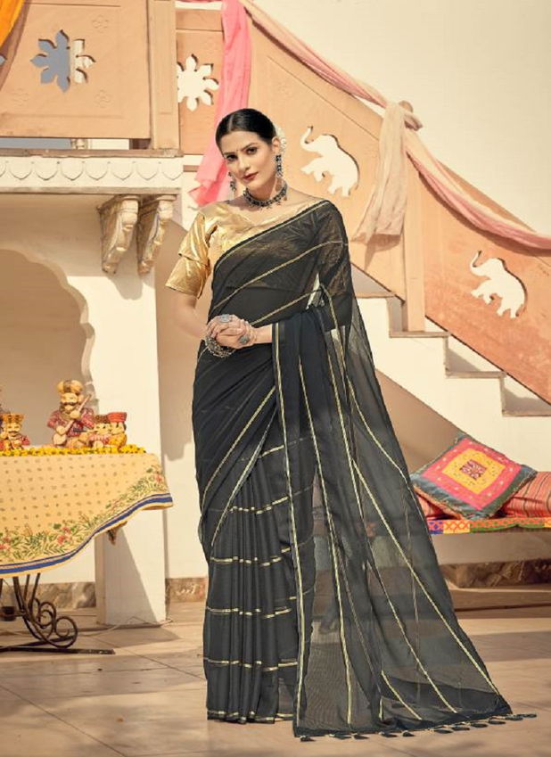 Ynf Viscose Silk Stylish Party Wear Chiffon Latest Designer Saree Collection