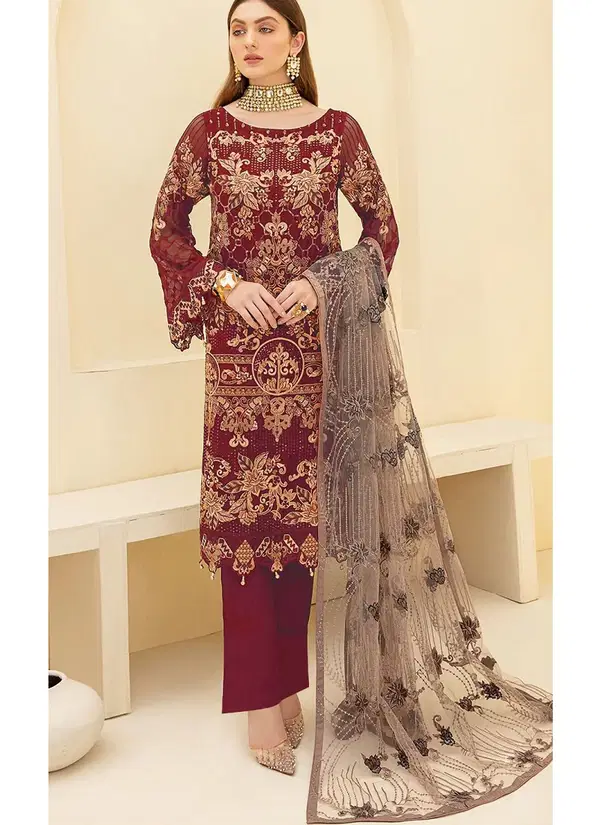 Z 3011 A To D By Zarqash Embroidery Pakistani Suits Orders In India