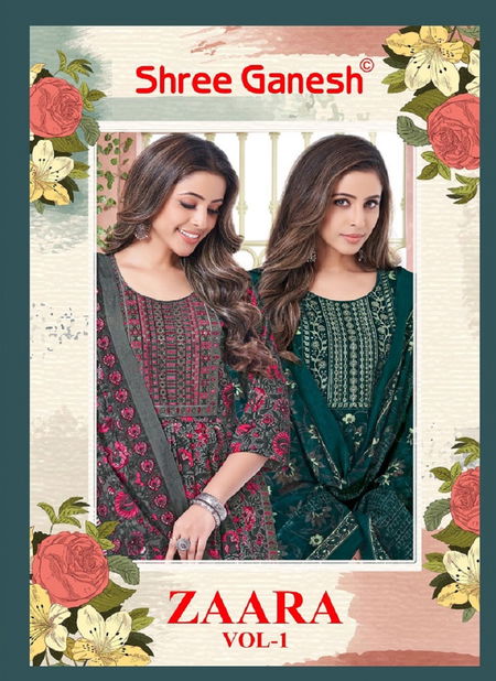 Zaara Vol 1 By Shree Ganesh Naira Cut Cotton Readymade Suits Exporters In India
 Catalog