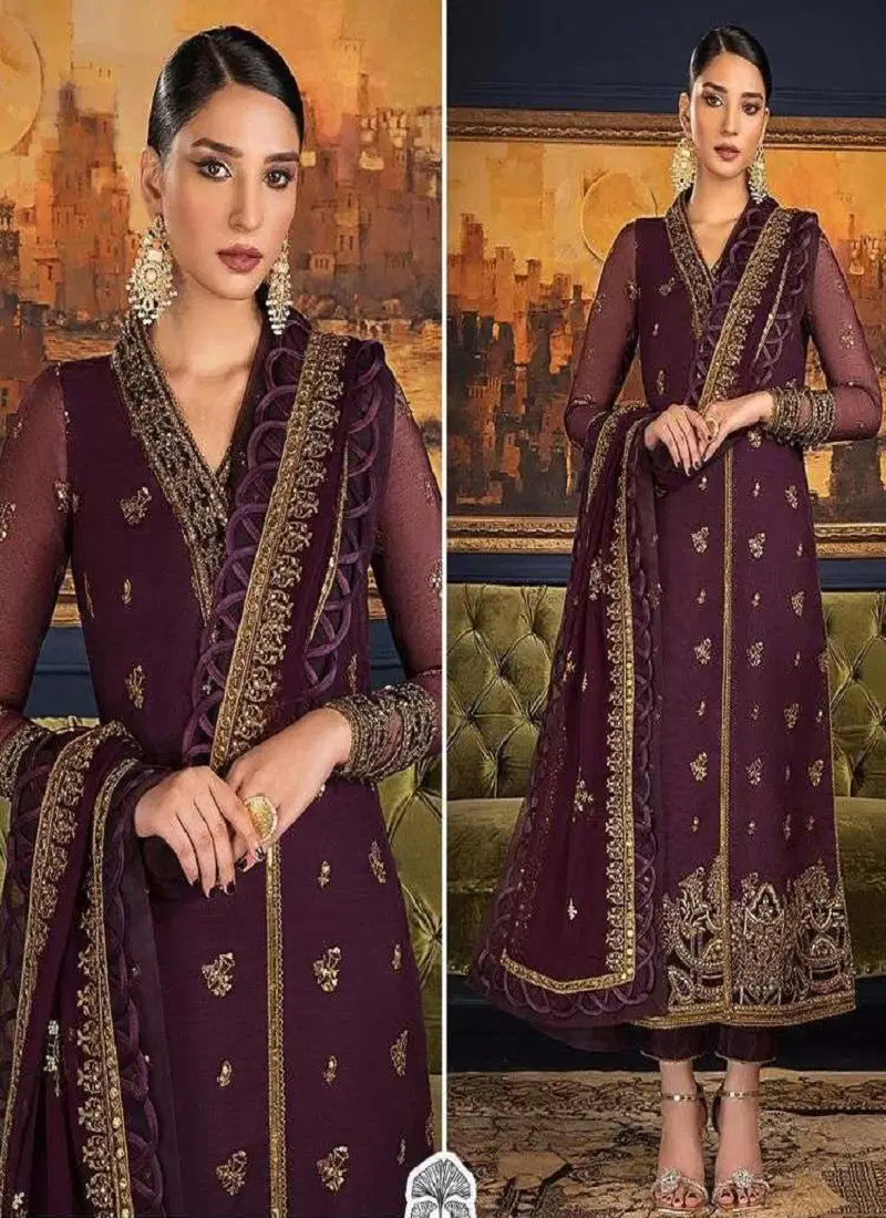 Zaha 10101 Georgette Embroidery Pakistani Suit Wholesale Price In Surat Catalog