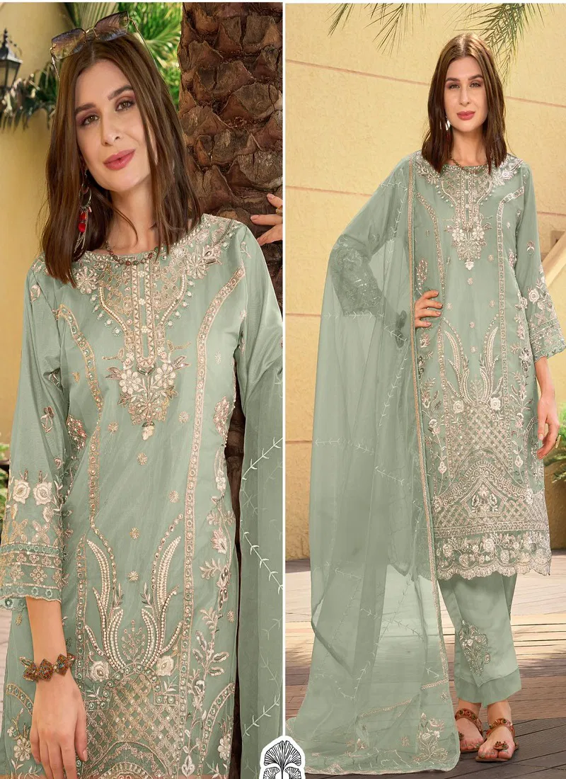 Zaha 10340 A To D Embroidery Organza Pakistani Readymade Suits Wholesale Online Catalog